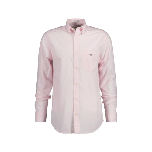 GANT Men's Reg Poplin Shirt, Light Pink, L