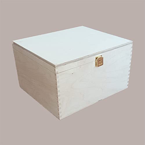 Lucgel Cassetta Baule in Legno di Betulla per Strenne 6 Pose Bottiglia da 0,75 Lt