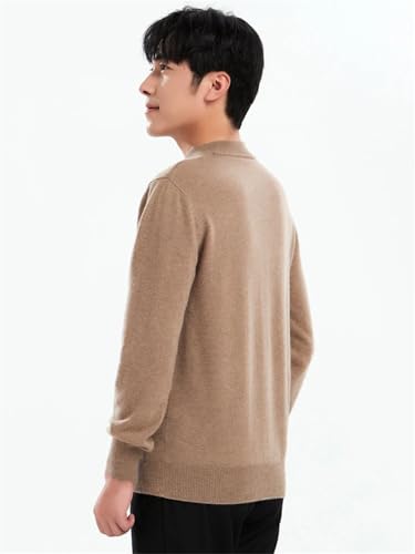 Rfmfkkg Men's Sweater Half High Collar Pullover Wool Knitted Work Sweaters Casual Sweater for Men3