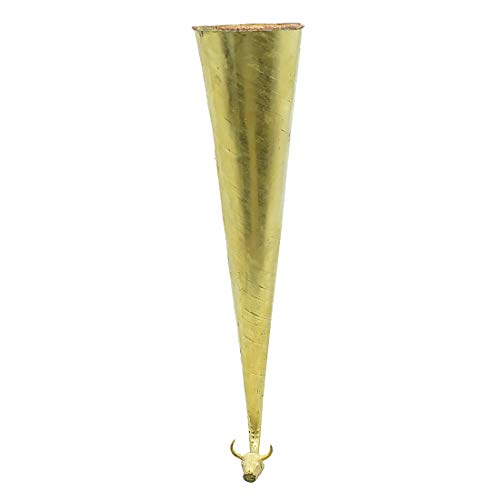 Image of PujaNPujari Brass Gaumukhi Shringi for Abhishek, Bathing Pot for God Idols Medium Decorative Showpiece - 30 cm (Brass, Gold)
