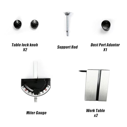 BUCKTOOL 500W Bench Belt Sander for Woodworking, 100x914 mm Belt and 150 mm Disc Sander, Belt Sander for Wood with Direct-Drive Motor, BD4603 - Image 7