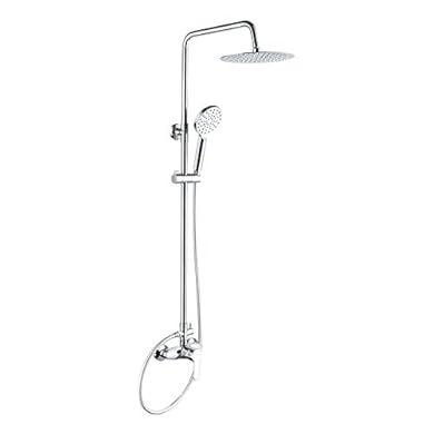 GRIFEMA COLUMNA-G7004 Sistema Doccia con Miscelatore Monocomando, Soffion, Flessibile Doccia, 3 Doccetta a Spruzzo, Supporto, Barra Regolabile/Colonna Doccia (G1/2 Pollici), Cromo/Argento: vedi il prezzo e le caratteristiche Foto di GRIFEMA COLUMNA-G7004 Sistema Doccia con Miscelatore Monocomando, Soffion, Flessibile Doccia, 3 Doccetta a Spruzzo, Supporto, Barra Regolabile/Colonna Doccia (G1/2 Pollici), Cromo/Argento