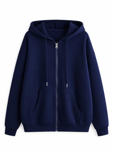 Image of Tagas Unisex Full Zip Hoodie for Men & Women | Cotton Blend Hooded Sweatshirt | Regular Fit Zip-Up Jacket | Kangaroo Pocket | Winter Casual Hoodie | S-XXL
