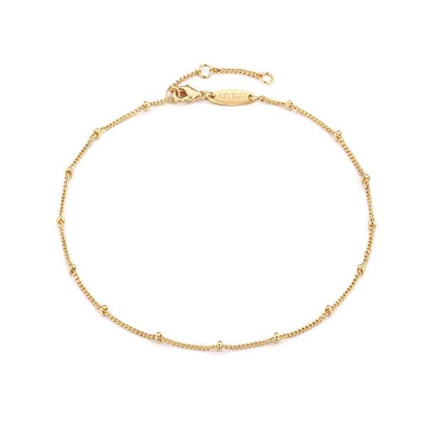 Mevecco-Gold-Star-Charm-Anklet14K-Gold-Plated-Boho-Beach-Dainty-Cute-Tiny-Lucky-Star-Foot-Chain-Ankle-Bracelet-Silver-Beaded-Chain-Anklet-for-Women MEVECCO Anklet for Women Gold Satellite Chain 14K Gold Plated Dainty Boho Beach Summer Simple Foot Jewelry Ankle Bracelet for Girls