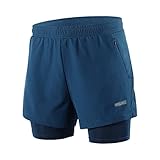 【Ocasiones versátiles para usar】 Estos pantalones cortos de entrenamiento para hombres son perfectos para trotar, correr, hacer ejercicio, atletismo, entrenamiento, ciclismo, gimnasio o días de piernas y también para uso diario informal.
