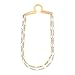 Tie Chain Silver Gold Two Tone Double Figaro 7.5