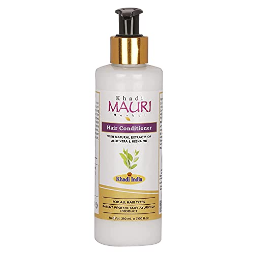 Admart Khadi Mauri Herbal Hair Conditioner - Nourishes & Deeply Conditions Hair & Scalp for Smooth & Silky Hair - Enriched with Aloe Vera - 210 ML