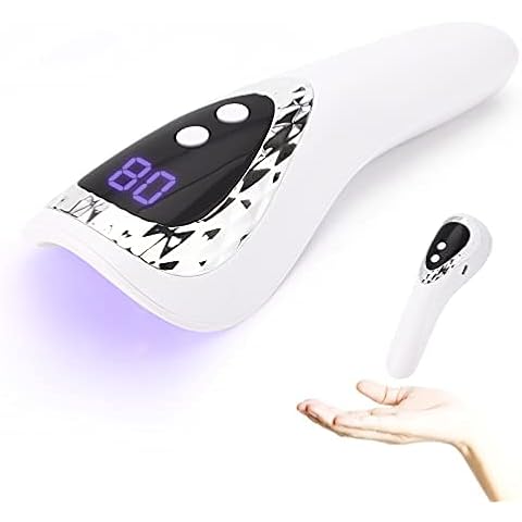 icyant UV Nail Lamp, Mini Nail Lamp UV LED Light Portable Nail Lamp for Gel Polish Timer with LCD Screen and 60s 90s Timer 5W Nail Polish Dryer USB Rechargeable Curing Lamp with for Girls Women Cover