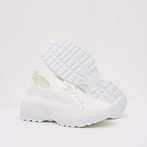 Image of shoexpress Womens Textured Sneakers with Lace-up Closure and Pull Tab Sneakers
