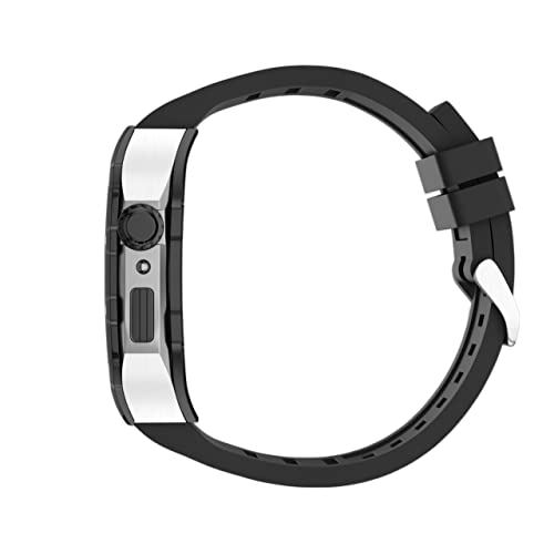 Bracelet antichoc Apple Watch boîtier métal silicone 44mm agate