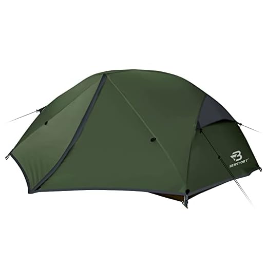 Bessport Camping Tent for 2 Person, Lightweight Backpacking Tent Waterproof Windproof Two Doors Easy Setup Double Layer Outdoor Tents for 3 to 4 Seasons, Suitable for Outdoor,Hiking,Camping