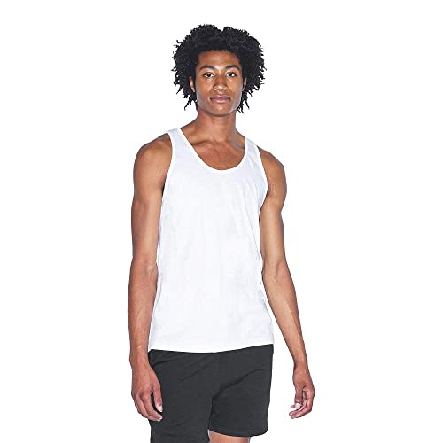 American Apparel Unisex Fine Jersey Tank M WHITE