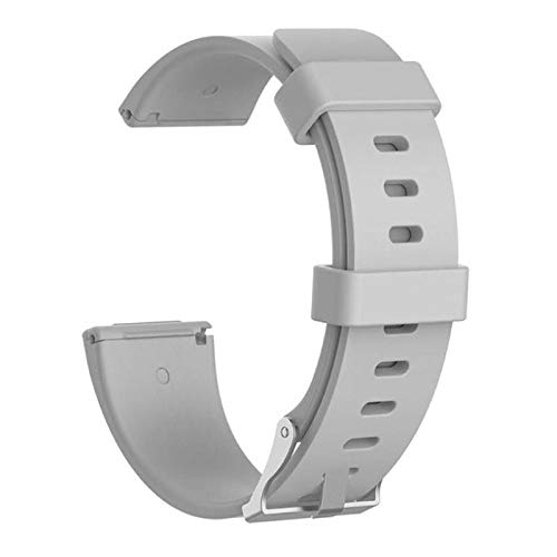 Pulseira Silicone para Fitbit Versa - Fitbit Versa 2 - Fitbit Versa Lite - Marca Ltimports (Cinza)