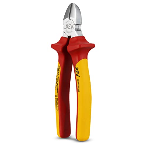REV Seitenschneider, Zange für harten Draht - Sicherheit bis 1000V~, gelb-rot