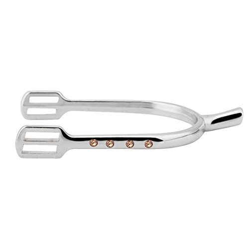Yolispa Chroom Messing Rowels Jeugd Verchroomde Sporen Paard Chew Buigen Bestand Paardensport Beginner Keuze - Afbeelding 5