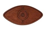 The Memory Company Officially Licensed Acacia Football with Round Center Serving Board, Ohio State University