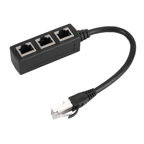 ETHZZLE Triple Network Cable Extender 1 Male to 3 Female Splitter Ethernet Cable for Wall and Computer Random Style