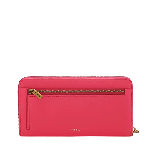 Fossil Logan Zip Around Clutch, Cherry Quilted #TOP1