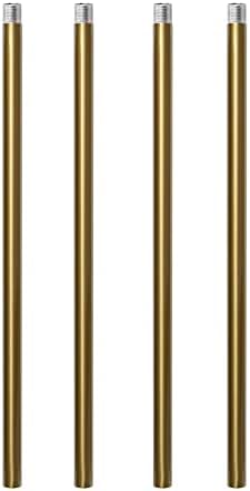 HALIGATE Brushed Brass M10 Threaded Extension Rod for Pendant Light, Island Lighting, Chandeliers,Lighting Fixture downrods & Stems,12 Inches