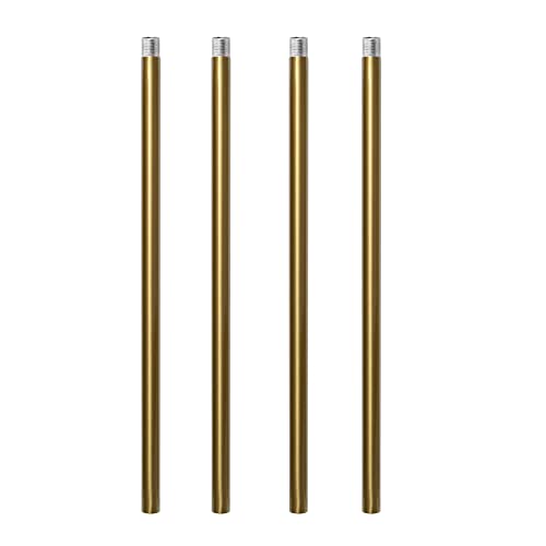 HALIGATE Brushed Brass M12 Threaded Light Fixture Extension Rod, 12 Inches by Haligate - Used condition - US$27.08