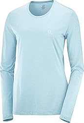 Salomon Agile Camiseta de manga larga Mujer Trail ...: Camiseta de manga larga para correr y otros deportes y actividades al aire libre, Apta para todo el año Camiseta de manga larga ligera y transpirable, Mezcla de tejidos para un tacto fresco, seco y suave, Cálida y seca para un mayor confort incluso e...