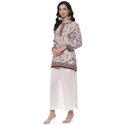 Image of BIBA Women Rayon Regular Solid Pants