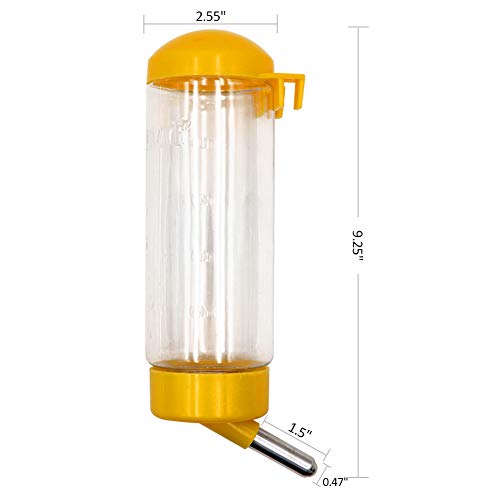 Macgoal Pet Water Bottle Hanging Rabbit Water Bottle No Drip Leak Proof Auto Water Feeder For Cats Bunny Guinea Pig, 16 Ounces, Ship By Random Color #TOP7