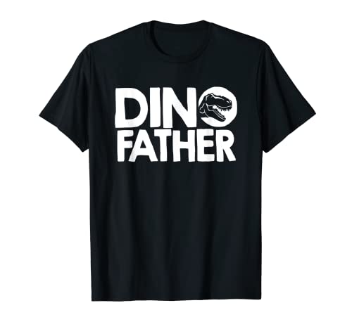 Hombre Familia de fuentes Dino Father Dinosaur Matching Camiseta