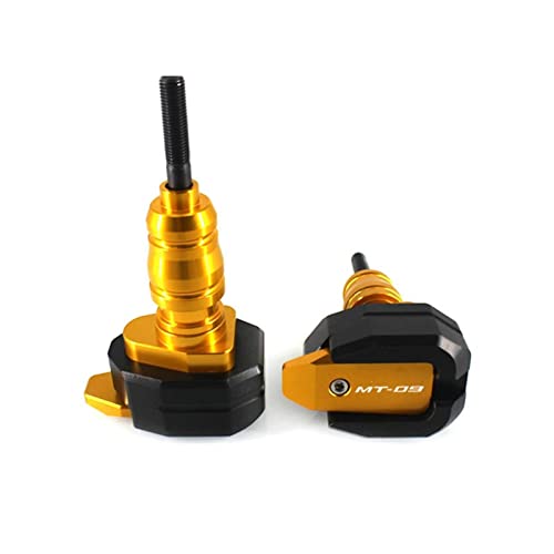 GKEKWMX Accesorios De Motocicleta Marco De Protección contra Caídas Slider Carenado Pad Anti Crash Pad para Yamaha MT09 MT 09 FZ-09 FZ09 Deslizadores (Color : Gold) Cover