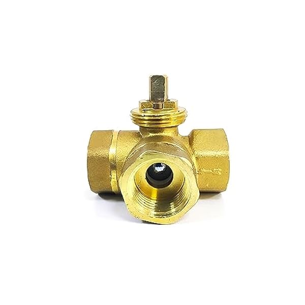 MSEURO 3-vägs DN15 DN20 DN25 Elmotoriserad gänga Mässing Kulventilhus Lucky (Size : DN25)