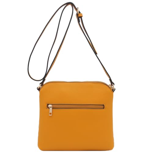 Image of FashionPuzzle Chevron Quilted Medium Crossbody Bag with Tassel Accent