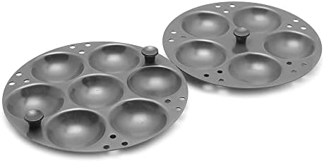 KCL Aluminium Idly Cooker | Idly Streamer Set of 3 Plates | 12 Idli Maker | Gas and Induction Friendly Cookware| Fluffy Idli Maker | Black Idli Pot | Traditional Idly Cooker