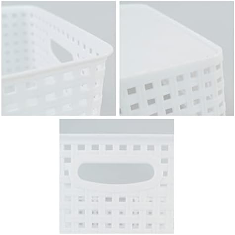 Annkky Plastic Weave Baskets, 6-Pack Office Kitchen Storage Baskets