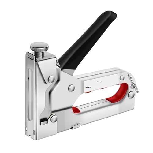 Pneumatische Nagelpistole, 3-in-1-Hand-Heftgerät mit robuster Handnagelpistole aus Stahl for Einrahmen von Heftklammern von Free Woodworking Tacker Tools,Druckluftwerkzeuge für Kompressor