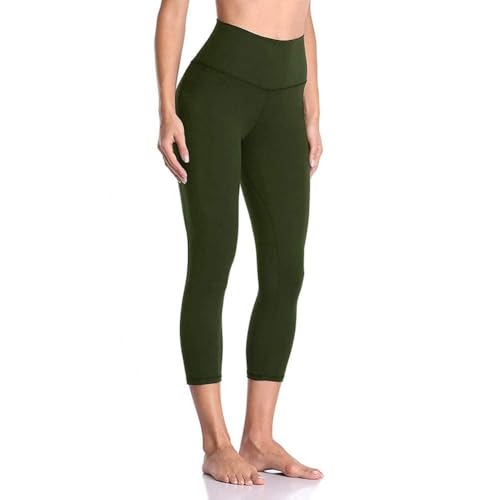 Image of GAYHAY High Waisted Capri Leggings for Women - Soft Slim Yoga Pants for Running Cycling Workout