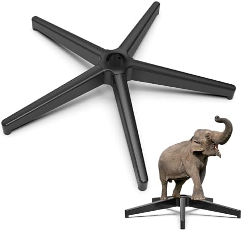 Base Ricambio Per Sedia Ufficio In Nylon - Raggio 320 Mm, Foro Centrale 50.8 Mm, Colore Nero - Foto 6