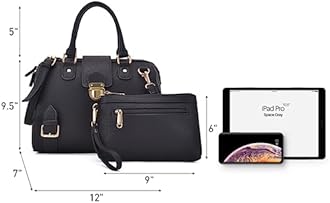 Dasein Women Barrel Handbags Purses Fashion Satchel Bags Top Handle Shoulder Bags Vegan Leather Tote Bags