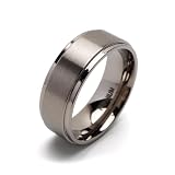 [silver KYASYA]純チタン製 シンプルリング 8mm 3色 チタン IPコーティング 超軽量 軽い 水場でも 付けっぱなし 映える プチプラ メンズ 男性 お洒落 人気 トレンド 流行り 金属アレルギー対応 指輪(幅8mm、シルバー、29号)