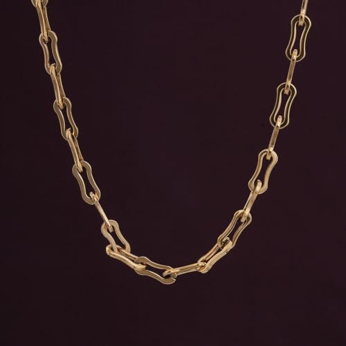 Image of PALMONAS Trendy Bone Link Chain for Women - Gift for Girls & Women | Waterproof & Anti-Tarnish Necklace