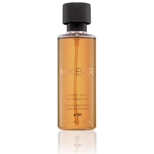 MIX:BAR Honey Milk Hair + Body Mist, Fragrance Bedroom Linen Spray - Notes of Notes of Honey, Vanilla, Sweet Cream, Almond Blossom, 5oz