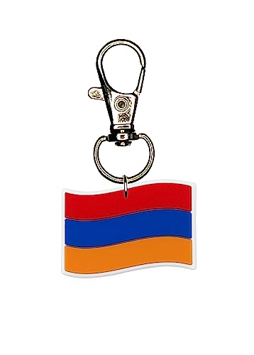 Armenia Flag Zipper Charm Set of 2 Badge Reel Accent Purse Collar Charm Yazzle Dazzle Original Artwork Urartu Armenian Christianity Monastery Bulgur Lavash Apricot Artsakh Kyufta2