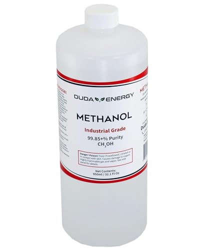 Duda Energy Industrial Grade Methanol, 99.65+% Purity Methyl Alcohol, 950ml Bottle, 2 Pack
