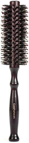 Boar Bristle Round Styling Hair Brush - 1.75 Inch Diameter - Blow Dryer & Curling Roll Hairbrush with Natural Wooden Handle for Women and Men - Used while Blow Drying to Style, Curl, and Dry Hair