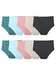 Plus Size Brief - Cotton Blend - 10 Pack - Teal/Pink/Black