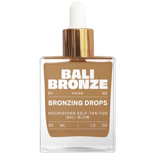BALI BRONZE Bronzing Drops – krople samoopalające do twarzy z olejkiem kokosowym i arganowym – mieszane z pielęgnacją dzienną – naturalny blask bez promieniowania UV – 30 ml