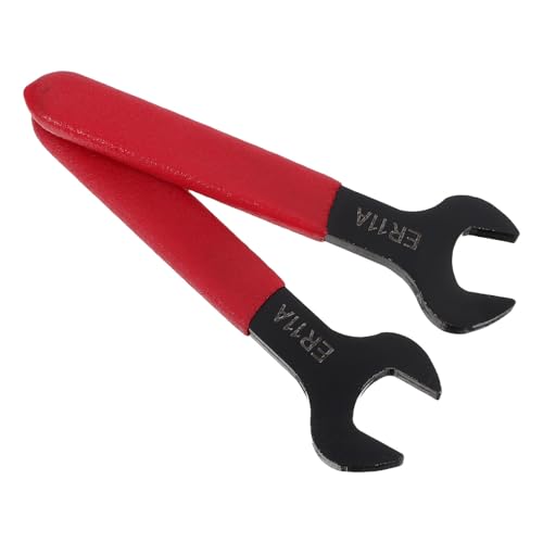 NUOBESTY 2 Pièces Clé Er Numérique à Tête en Crochet Type A, Haute Précision en Métal 12,5x3,5x0,5 Cm, Compatible Large pour Écrous de Broche et Porte-outils Er11a, pour Fraisage Cnc et