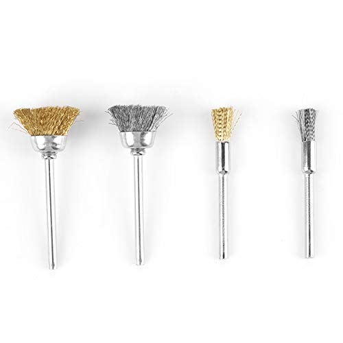 Conjunto de Escova de Fio de Aço de Bronze de 36 Pces, Jogo de Ferramentas Giratórias da Roda de Lus
