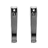 DNHCLL Nail Clippers Set(2PCS),Black Large Professional Stainless Steel Sharp Nails and Toenail Knife, With Sharp And Sturdy Blade for Men and Women