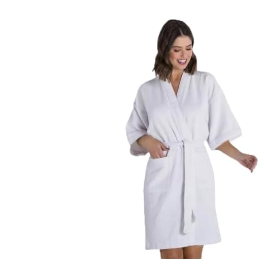 Roupão de Banho Atoalhado 100% Algodão Adulto Spa Hotel Banho Branco G