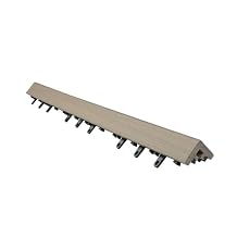 NewTechWood 1/6 ft. x 3 ft. Quick Deck Composite Deck Tile Stair Trim 2-Pieces per Box Roman Antique